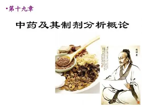中药及其制剂分析概论