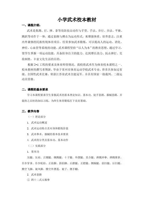 小学武术校本教材