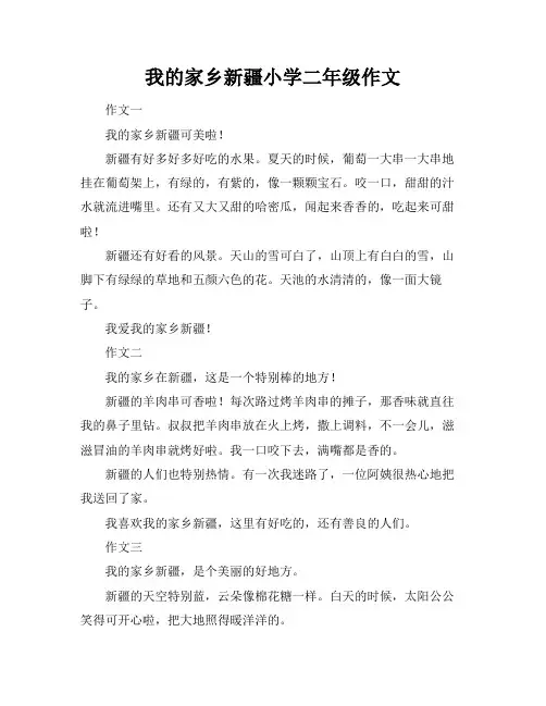 我的家乡新疆小学二年级作文