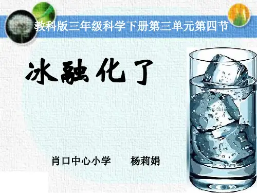 《冰融化了》说课课件