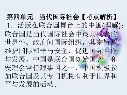 当代国际社会复习PPT教学课件