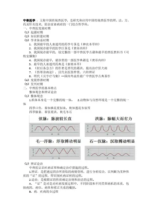 中兽医学 