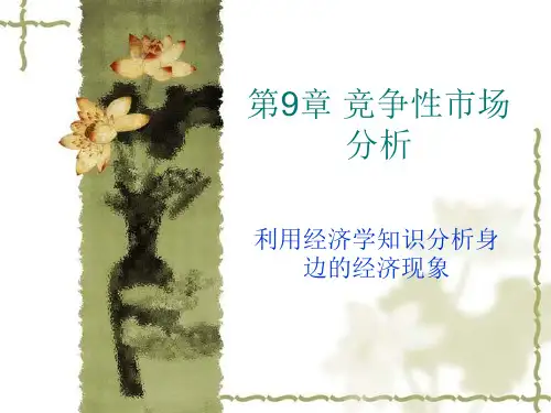 微观经济学 第九章 竞争性市场分析