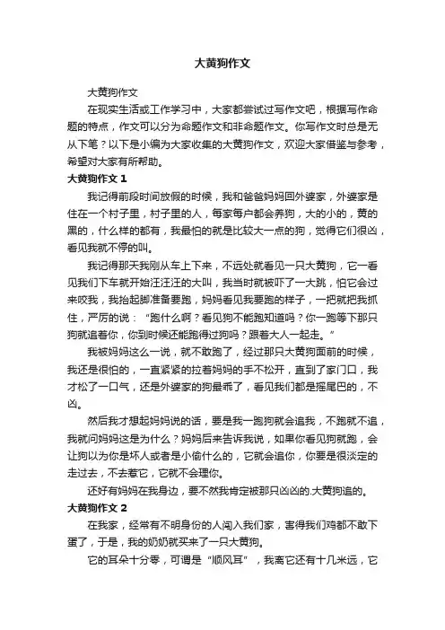 大黄狗作文