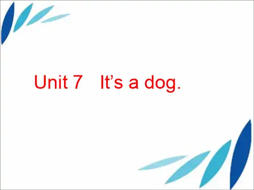 三年级上册英语课件-Unit 7it’s a dog5_湘少版