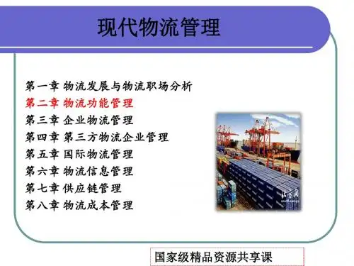 第二章  物流管理功能