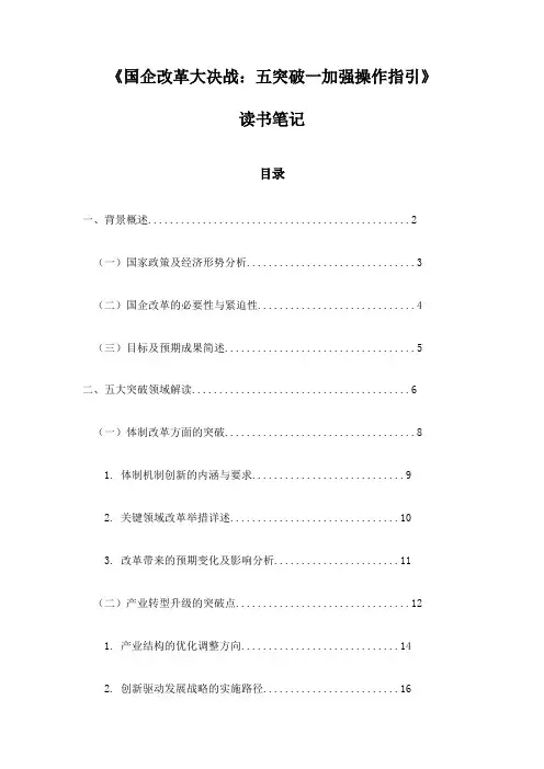 《国企改革大决战：五突破一加强操作指引》记录