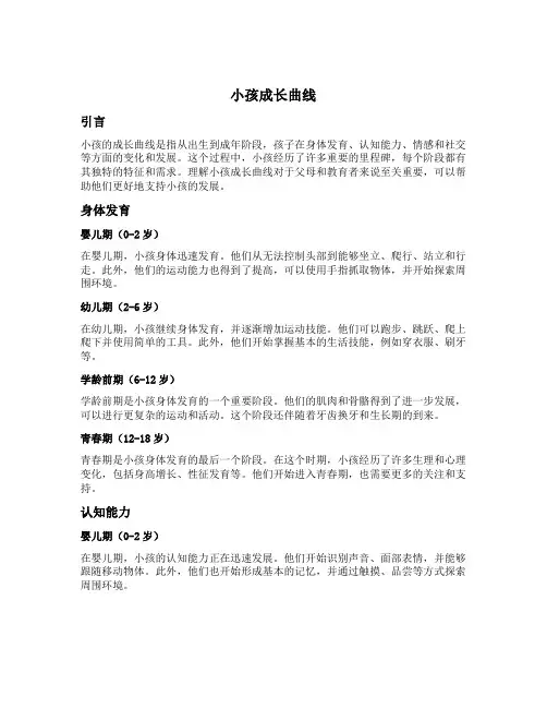 小孩成长曲线