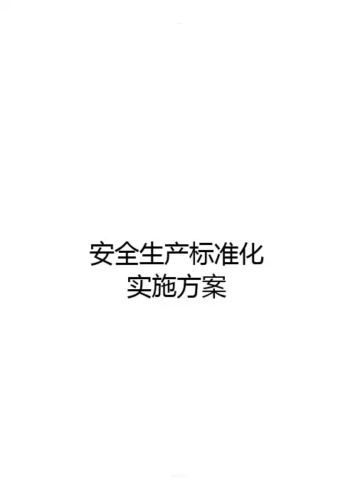 安全生产标准化实施方案(全)