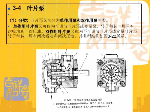 叶片泵又可分为单作用泵和双作用泵两类PPT资料优秀版