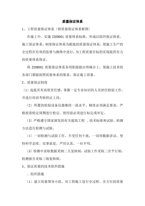 工程质量保证体系介绍
