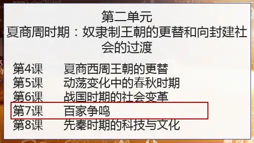 百家争鸣ppt课件