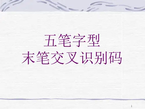 【公开课】五笔字型末笔字型交叉识别码