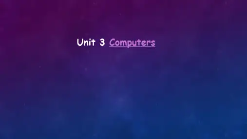 人教版高中英语 必修二 Unit3 《Computers  ---Reading》 课件  (共25张PPT)