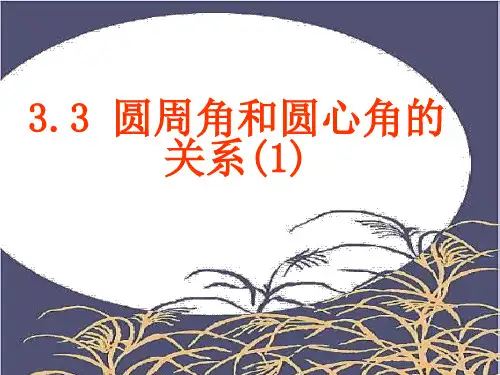 九年级数学圆周角和圆心角关系