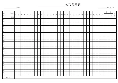 2022年考勤表(通用版)