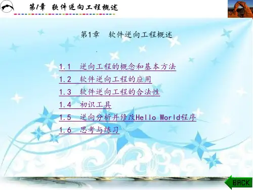 软件逆向工程原理与实践第1章软件逆向工程概述图文模板