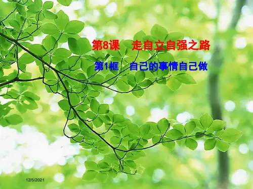七年级政治上册 第8课 自己的事情自己做课件 鲁教级上册政治课件