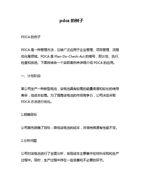 pdca的例子