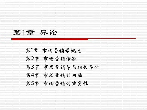 医药市场营销学第1章导论