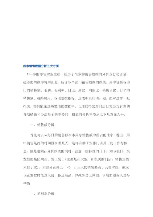超市销售数据分析五大方面