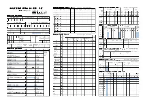 2015年小学报表
