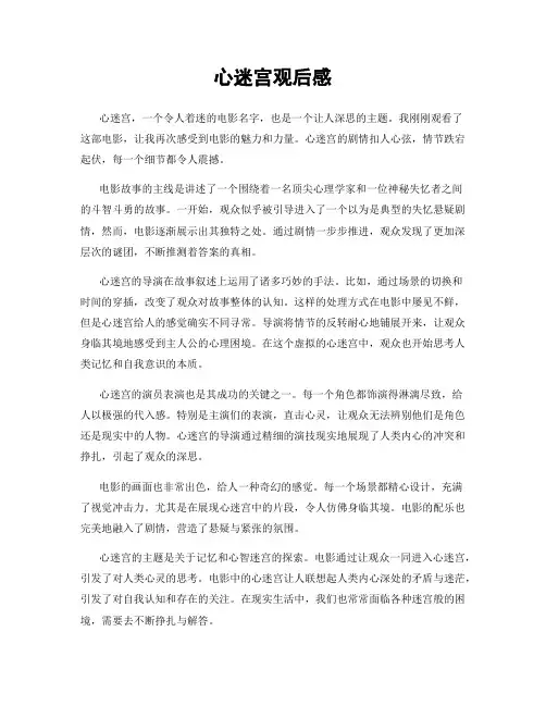 心迷宫观后感