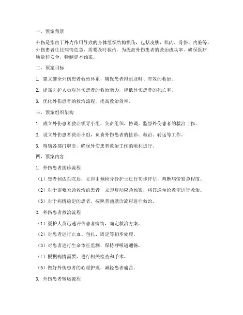 外伤患者应急预案