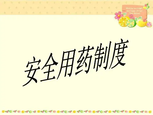 安全用药制度PPT课件