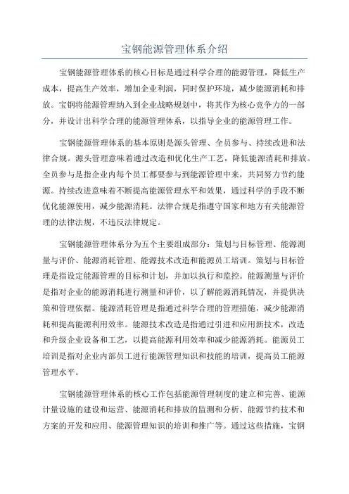 宝钢能源管理体系介绍