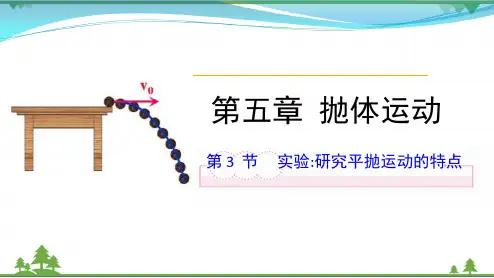 实验：研究平抛运动的特点