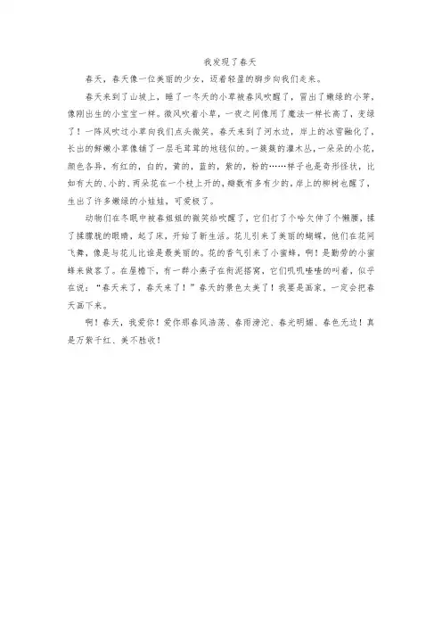 我发现了春天