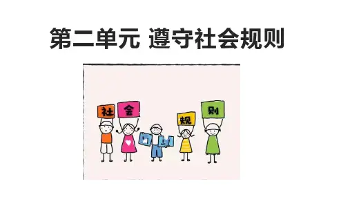 第二单元 遵守社会规则 复习课件 统编版道德与法治八年级上册+