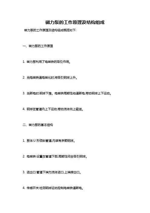 磁力泵的工作原理及结构组成