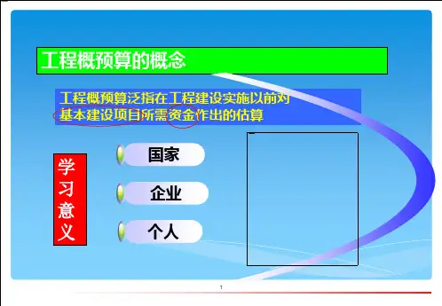 水利水电工程概预算完整版讲解课件