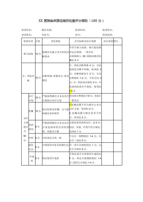 4.临床路径评分表(2021)