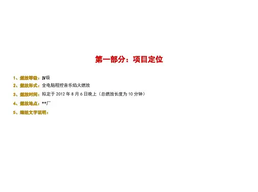 某厂焰火晚会燃放技术设计方案