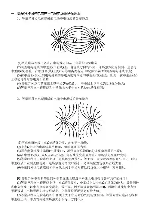 (完整版)等量异种同种电荷总结