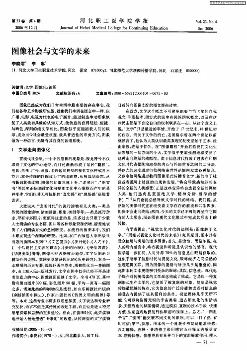 图像社会与文学的未来