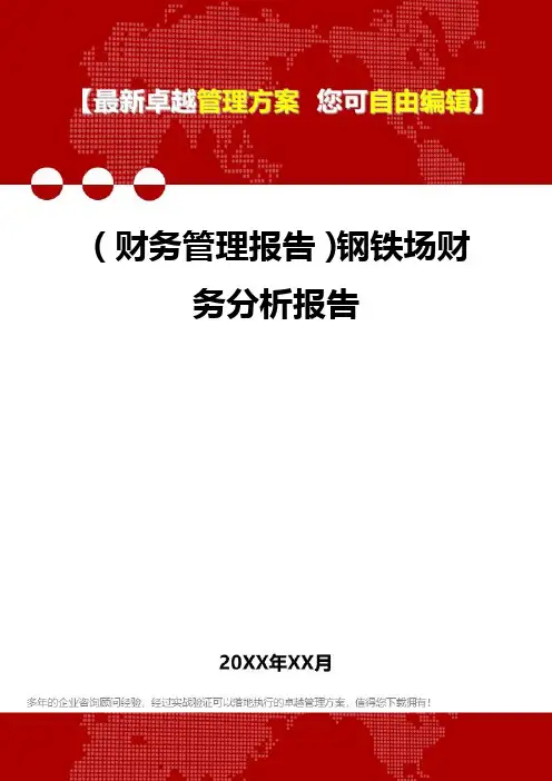 2020年(财务管理报告)钢铁场财务分析报告