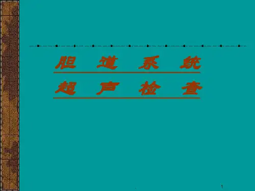 胆道系统超声检查PPT课件