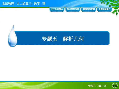 2015年高考数学二轮专题五  第二讲 圆锥曲线的定义、方程与性质