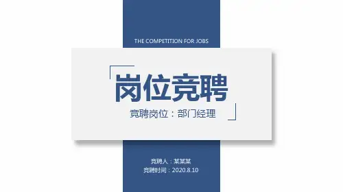 客服岗位竞聘PPT