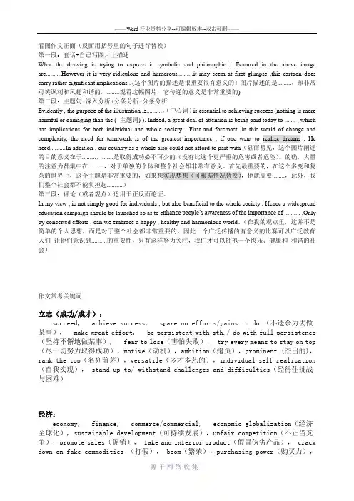 英语考研万能模板-自己总结的-绝对万能