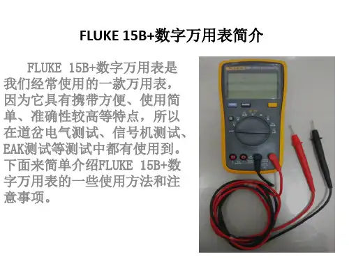 (完整)01.FLUKE 15B+数字万用表使用介绍