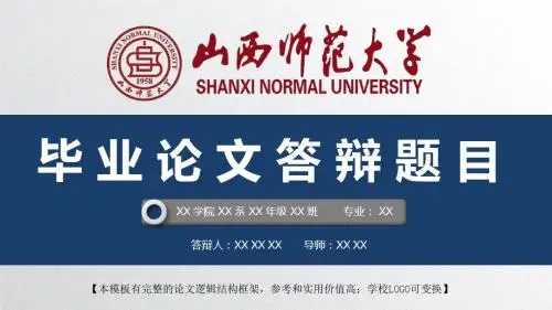 山西师范大学 开题报告论文答辩精美框架式PPT模板
