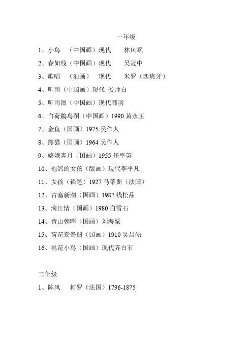 美术作品鉴赏