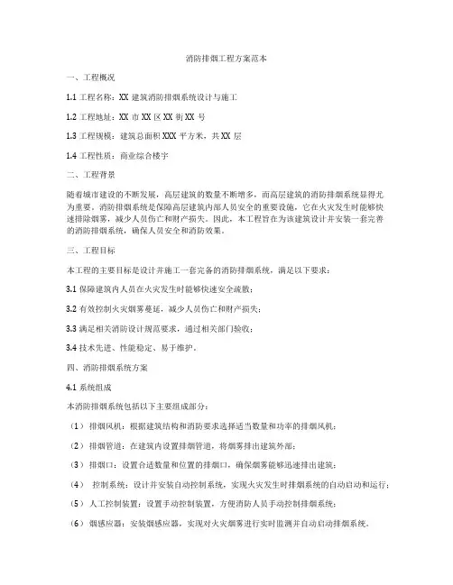 消防排烟工程方案范本