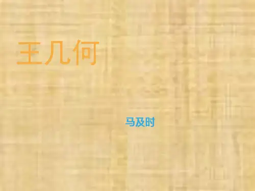新人教版七年级语文上册 第九课《王几何》课件