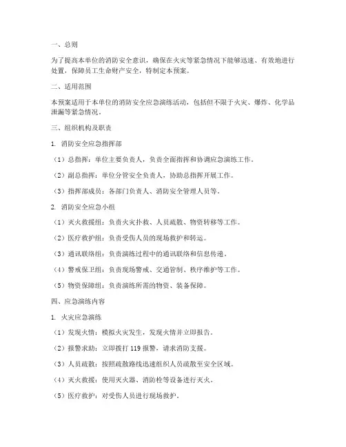 消防应急演练预案规范